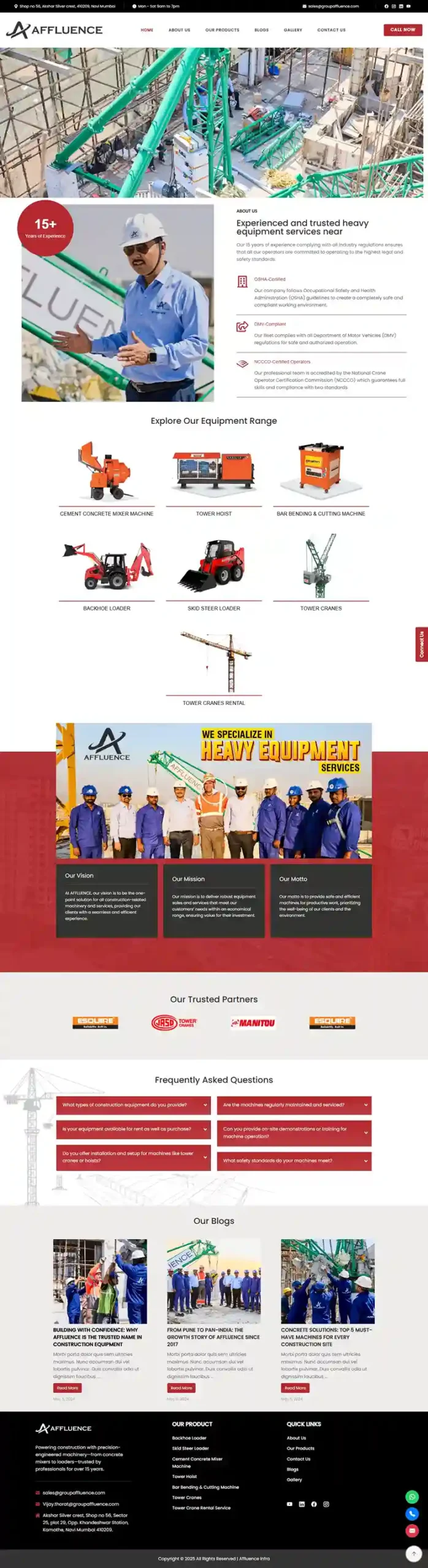 Affluenceinfra Website